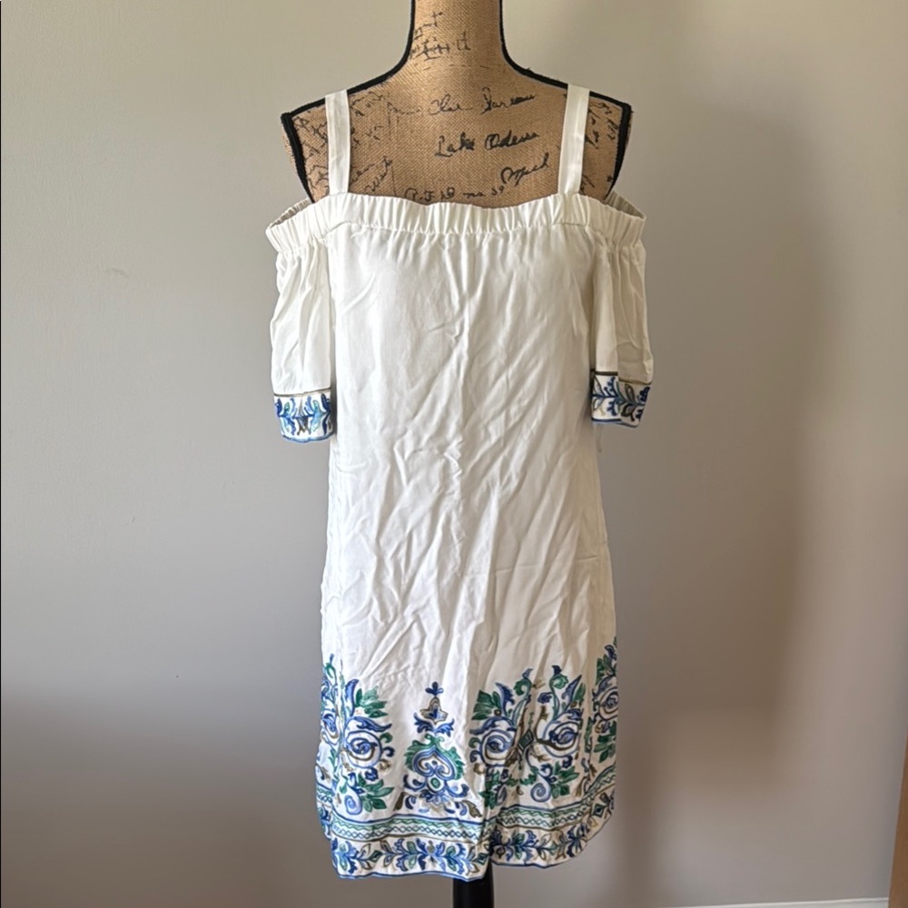 Sandra Darren size 6 Multicolored Cold Shoulder Mini Sundress